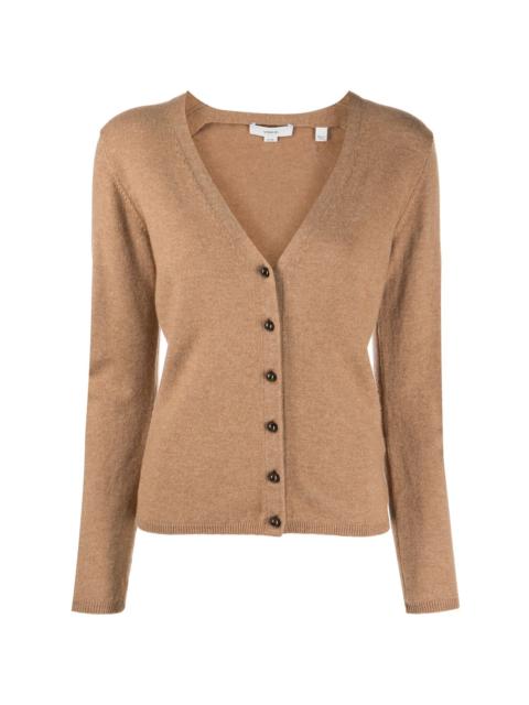 buttoned-up V-neck cardigan