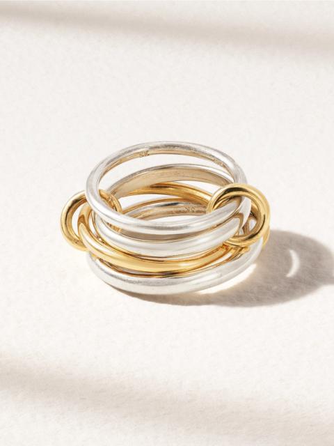 Hyacinth Mx 18-karat Gold And Sterling Silver Rings