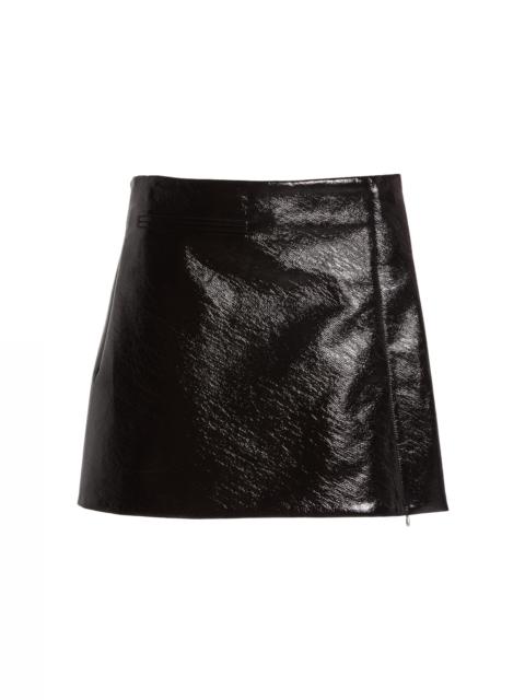 One-Minute Vinyl Mini Skirt black