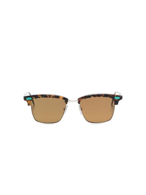 tortoiseshell square-frame sunglasses
