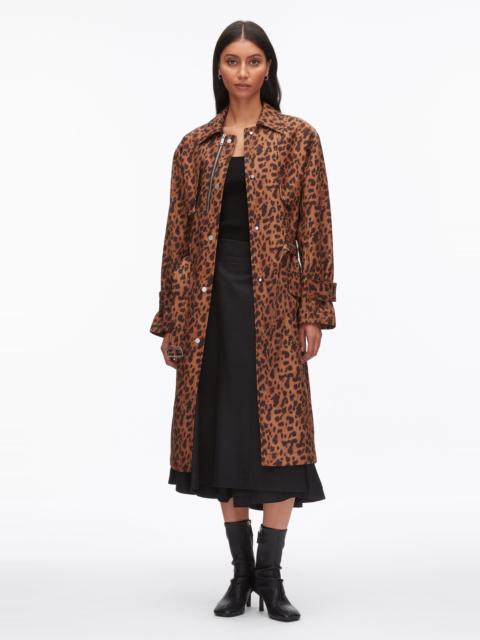 Leopard Print Trench Coat