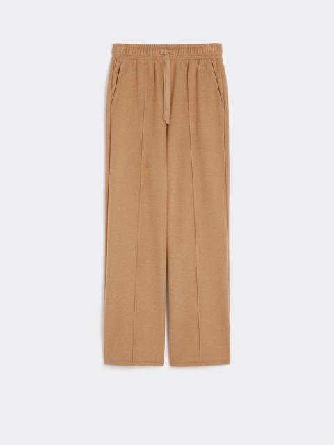 Drap-effect jersey trousers - CAMEL
