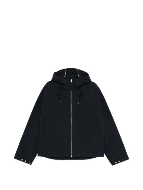 zip-up hooded jacket