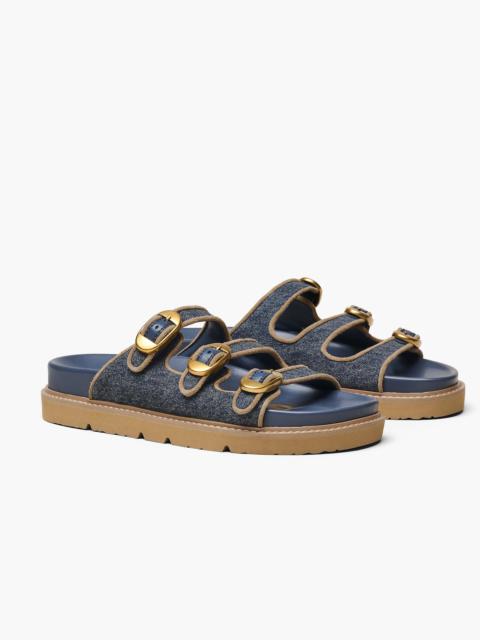 THE DENIM SUEDE KIKI SLIDE