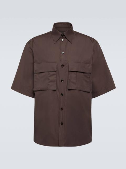 Cotton and silk poplin shirt
