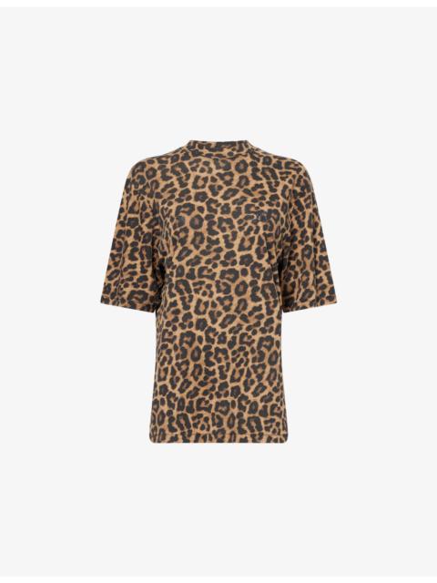 Avi Leopard-Print Cotton T-Shirt