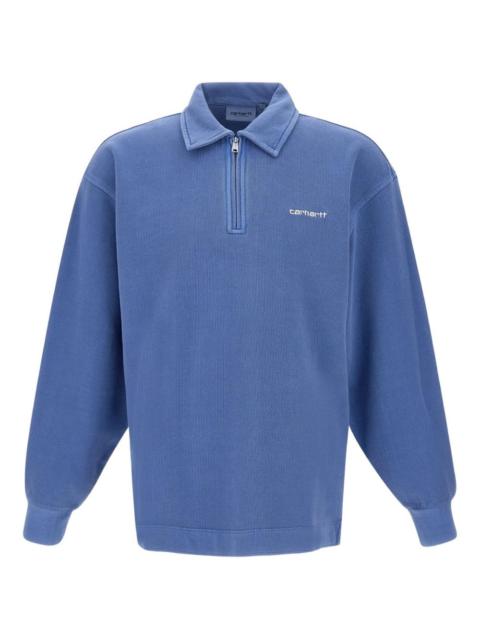half-zip cotton polo shirt