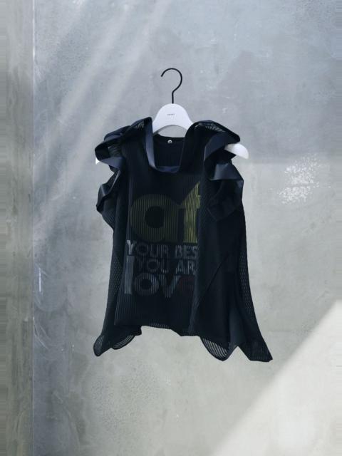 Satin x Chiffon Embroidery Pullover