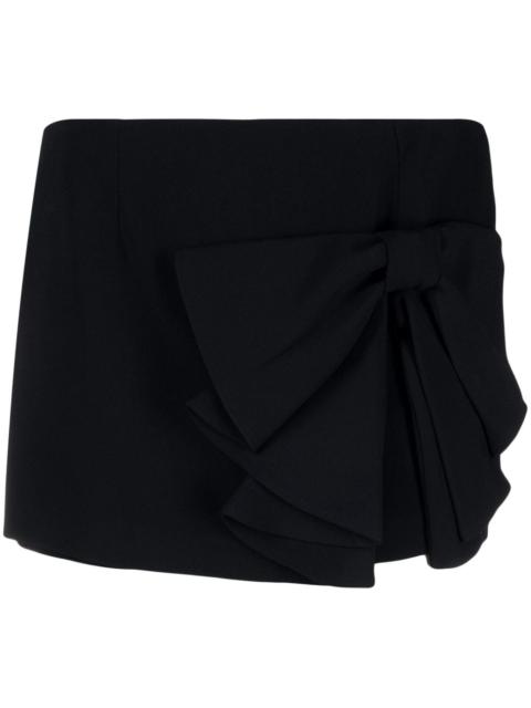 bow-embellished mini skort