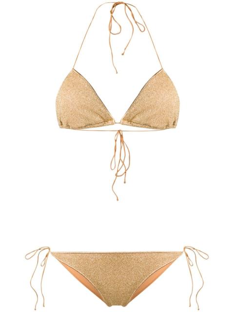 Lumière metallic triangle bikini