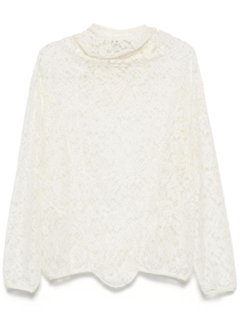 draped lace jumper