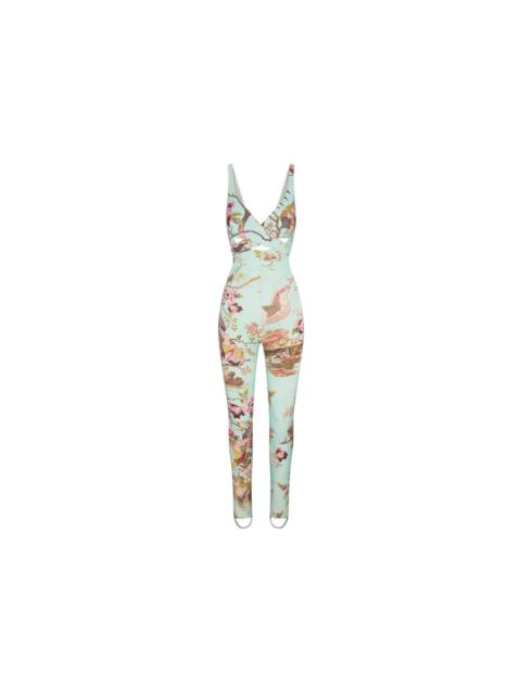 SKIMS x Roberto Cavalli Wrap Catsuit Fagianella Print