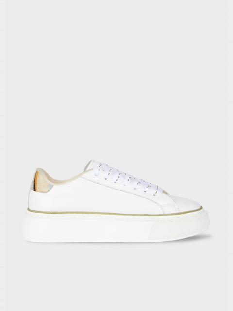 Women's White Leather 'Guppy' Platform Trainers