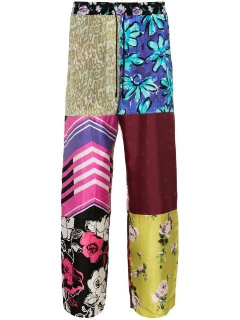 Regenerated Silk Scarves straight-leg trousers