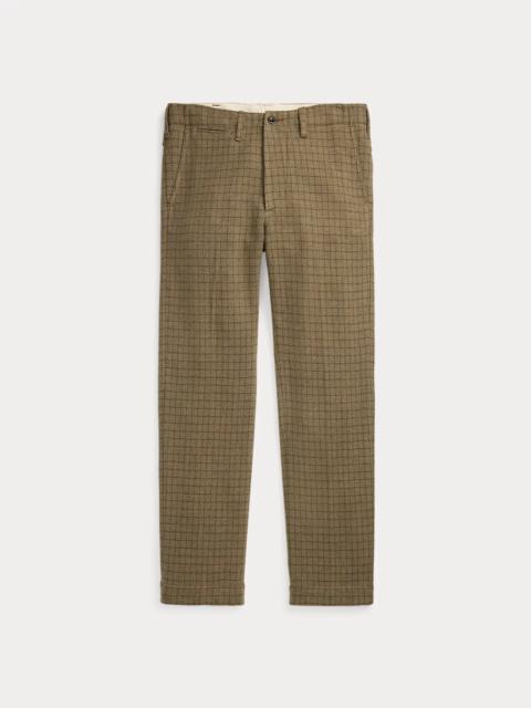 Checked Wool Tweed Officer’s Pant