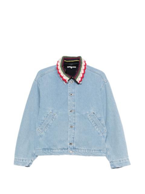 contrasting-collar denim jacket