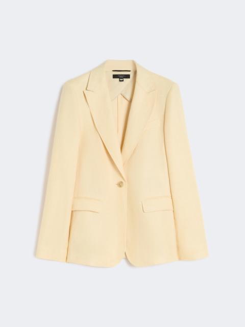 Linen canvas blazer - LIGHT YELLOW
