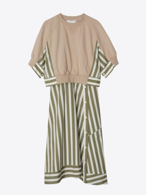 3/4 Sleeve Sweatshirt Combo Dress