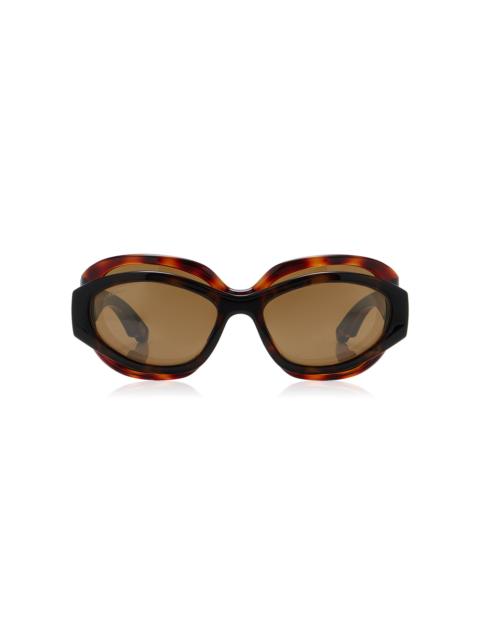 Superbusy Cat-Eye Acetate Sunglasses brown