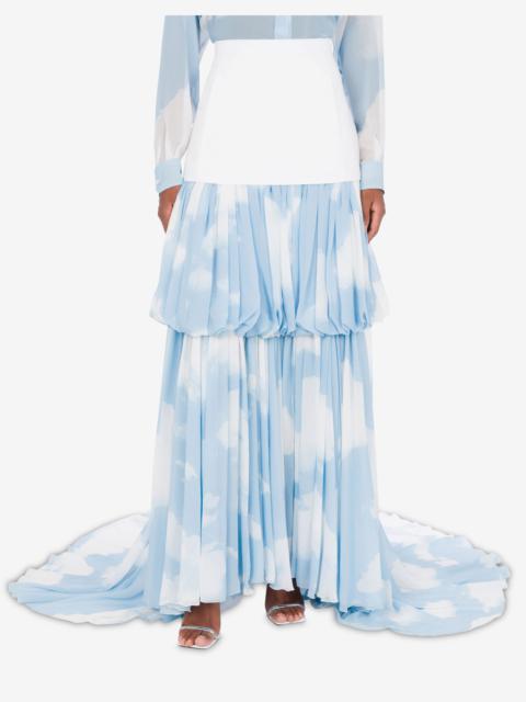 LONG SKIRT WITH ""IN THE CLOUD"" PRINT