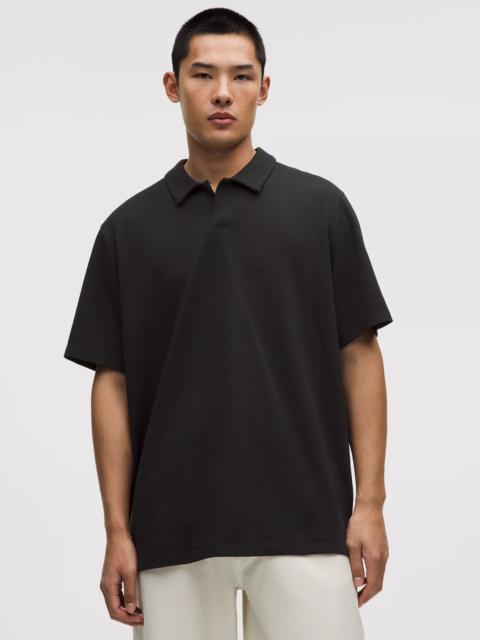 Pique Performance Johnny-Collar Short-Sleeve Shirt