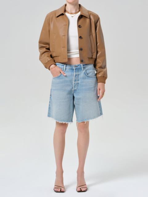 Lola Bomber Recycled Leather Jacket
In Pale Toffee