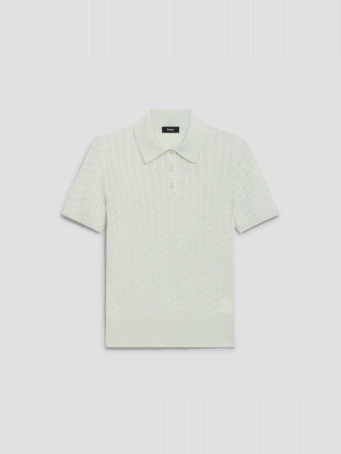 Cable-Knit Polo Shirt in Cashmere