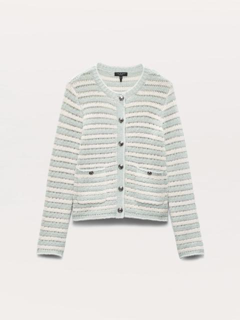 Jace Striped Cotton-Blend Lady Cardigan