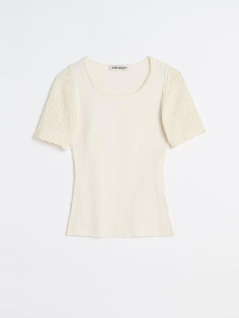 Inverse Roundneck Shortsleeve Bone Tech Cotton