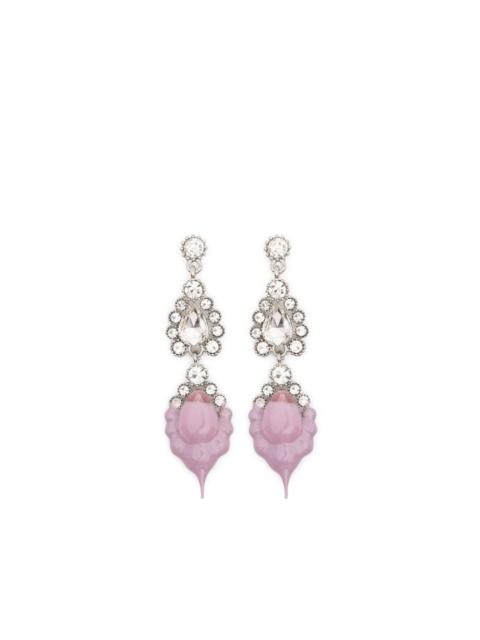 dipped crystal earrings