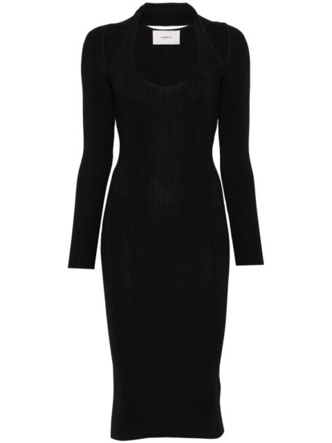 ribbed midi dress