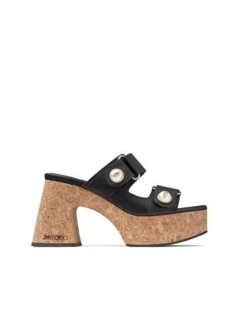 Fayence 95mm leather platform sandals