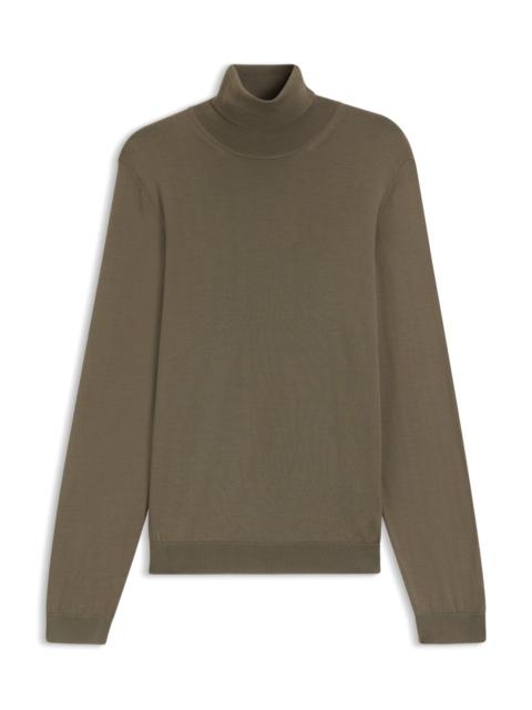 REGULAR-FIT ROLL-NECK SWEATER IN MERCERIZED VIRGIN WOOL