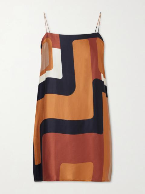 Phylis Printed Satin Mini Dress