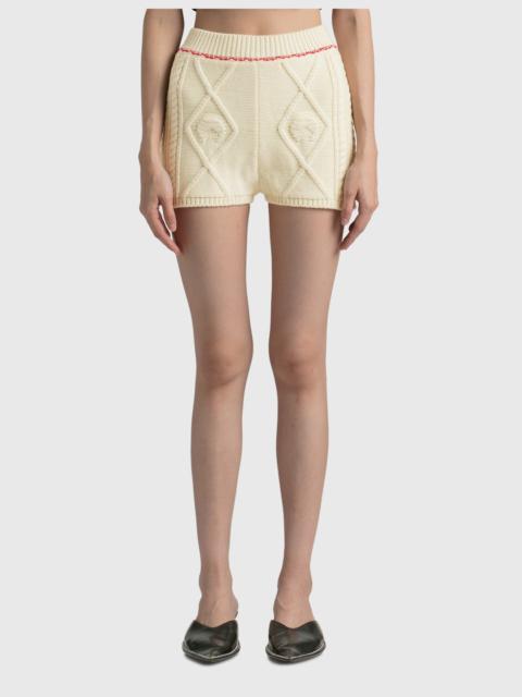 CABLE KNIT MINI SHORTS