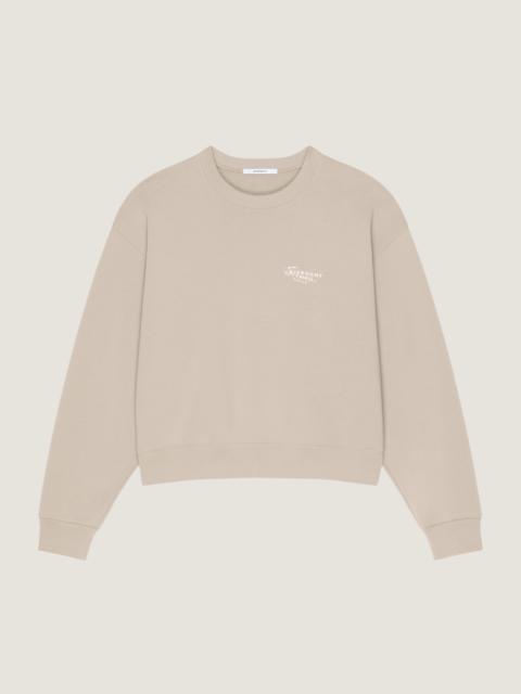 SWEATSHIRT IN FLEECE WITH GIVENCHY STAMP PRINT