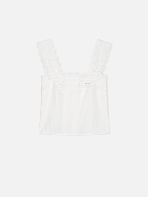 The Eyelet Tank in White