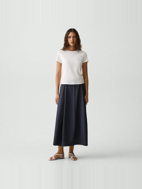 Curved Flare Skirt in City Twill