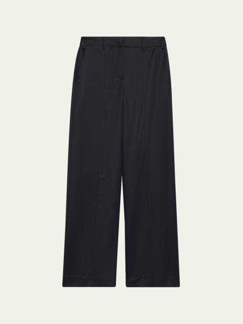 Elizabeth St Satin-Faced Wool Suiting Pants