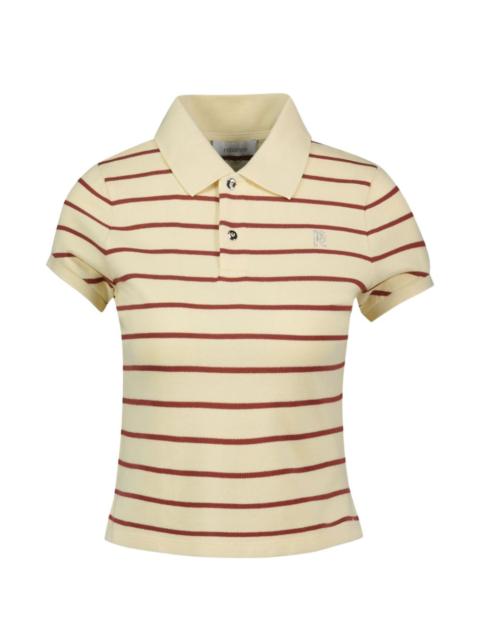 striped short-sleeve polo shirt