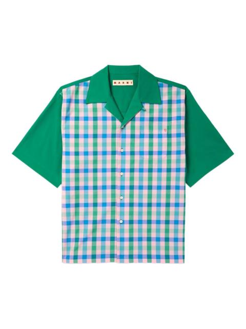 gingham-pattern shirt
