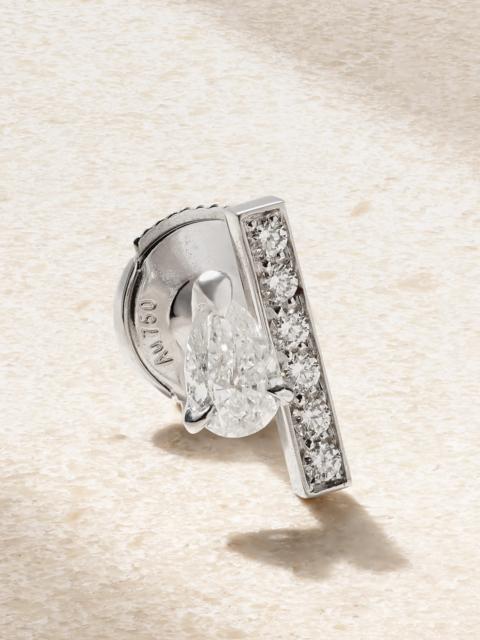 Serti Sur Vide 18-karat White Gold Diamond Single Earring