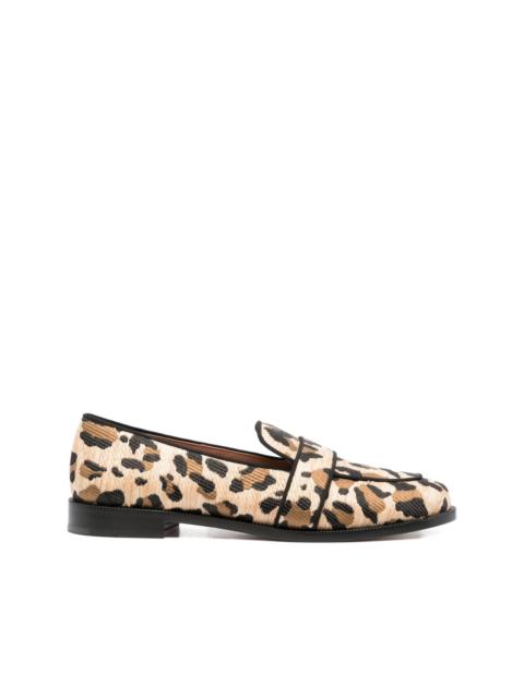 leopard-print loafers