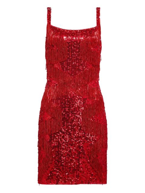 Tina sequin fringe mini dress