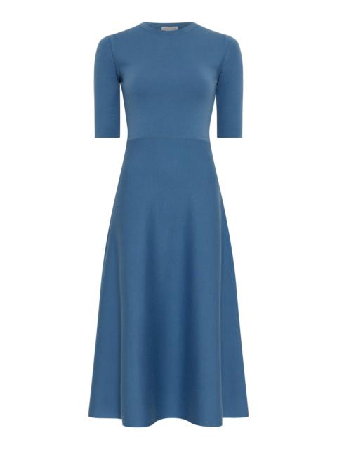 Seymore Knit Midi Dress in Sky Merino Wool Cashmere