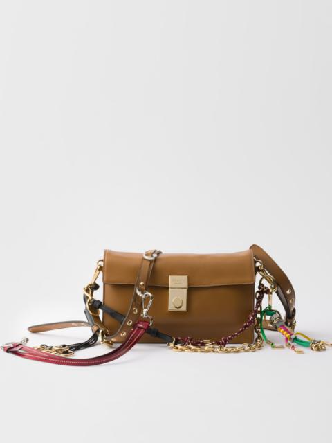 Prada Soft Sound small leather shoulder bag with charms