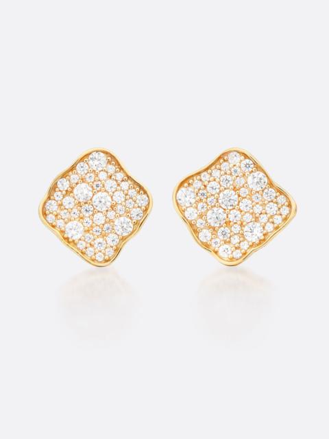Petite Fleur Pavé Diamond Stud Earrings