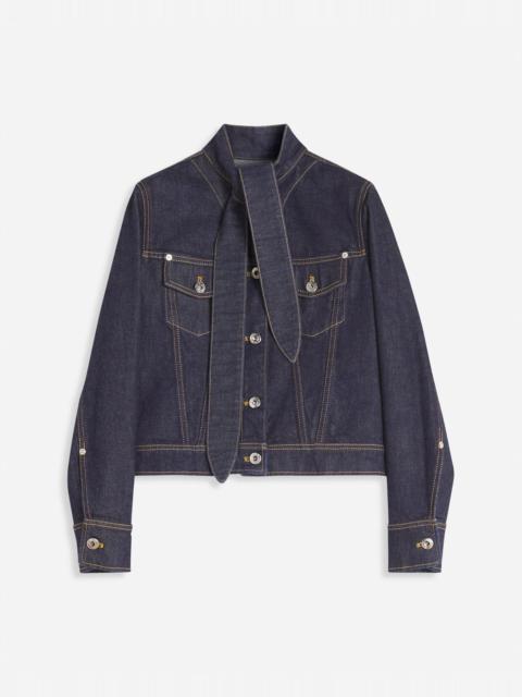 ASCOT COLLAR JACKET IN DENIM