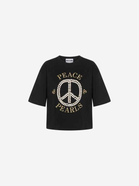 T-SHIRT IN INTERLOCK COTTON PEACE & PEARLS