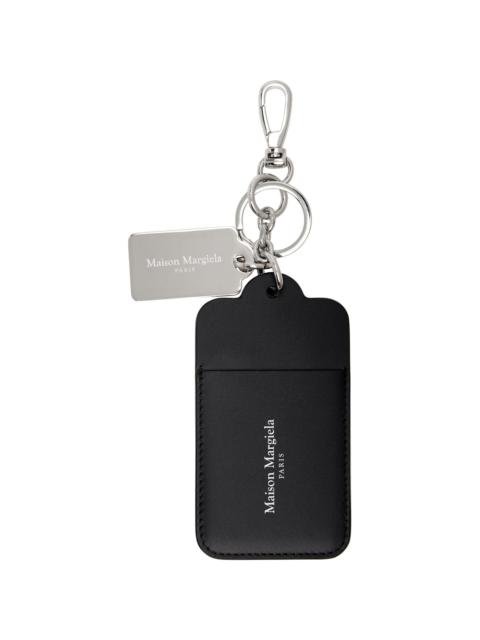 Black & Silver Double Tag Card Holder Big Keychain